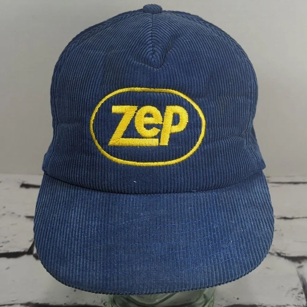 Zep‎ Vintage Corduroy Snapback Foam Front Hat Adjustable Ball Cap